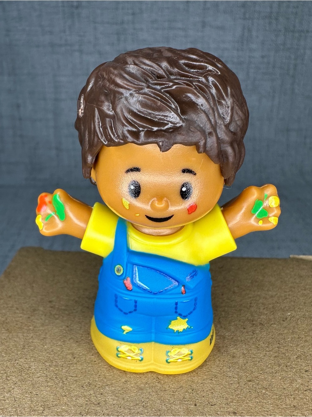 Little people messy painting kid